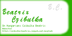 beatrix czibulka business card
